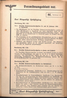 Verordnungsblatt des Reichsstudentenführers 19390220 Seite: 29