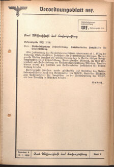 Verordnungsblatt des Reichsstudentenführers 19390220 Seite: 33