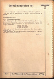 Verordnungsblatt des Reichsstudentenführers 19390228 Seite: 20