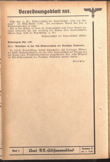 Verordnungsblatt des Reichsstudentenführers 19390330 Seite: 40