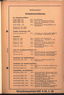 Verordnungsblatt des Reichsstudentenführers 19390330 Seite: 43