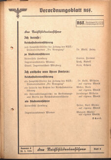 Verordnungsblatt des Reichsstudentenführers 19390330 Seite: 5