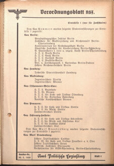 Verordnungsblatt des Reichsstudentenführers 19390530 Seite: 9