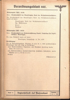 Verordnungsblatt des Reichsstudentenführers 19390610 Seite: 20