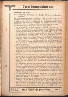 Verordnungsblatt des Reichsstudentenführers 19390610 Seite: 27