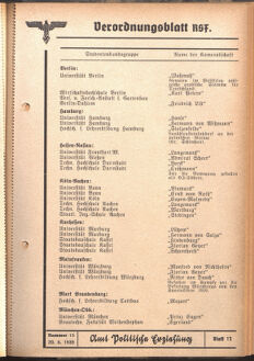 Verordnungsblatt des Reichsstudentenführers 19390620 Seite: 25