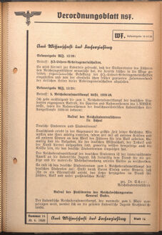 Verordnungsblatt des Reichsstudentenführers 19390630 Seite: 11