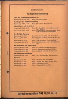 Verordnungsblatt des Reichsstudentenführers 19390630 Seite: 23