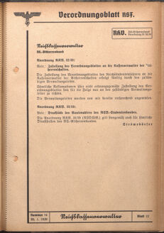 Verordnungsblatt des Reichsstudentenführers 19390730 Seite: 11