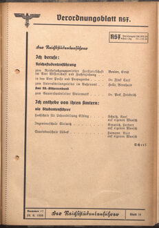 Verordnungsblatt des Reichsstudentenführers 19390820 Seite: 5