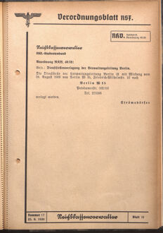 Verordnungsblatt des Reichsstudentenführers 19390820 Seite: 9