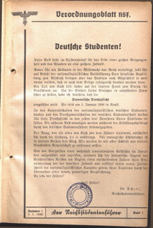 Verordnungsblatt des Reichsstudentenführers 19400101 Seite: 63