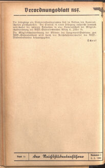 Verordnungsblatt des Reichsstudentenführers 19400205 Seite: 22