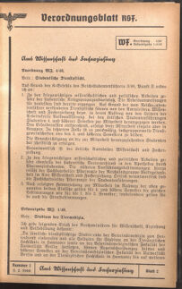 Verordnungsblatt des Reichsstudentenführers 19400205 Seite: 59