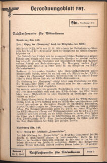 Verordnungsblatt des Reichsstudentenführers 19400320 Seite: 39