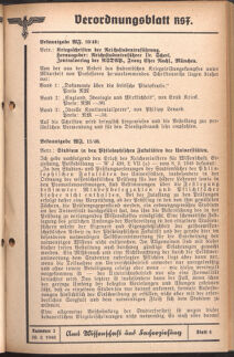 Verordnungsblatt des Reichsstudentenführers 19400320 Seite: 63