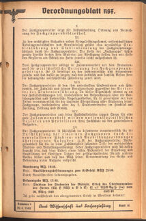 Verordnungsblatt des Reichsstudentenführers 19400420 Seite: 33