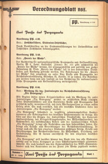 Verordnungsblatt des Reichsstudentenführers 19400420 Seite: 39