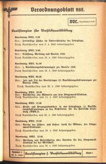 Verordnungsblatt des Reichsstudentenführers 19400520 Seite: 39