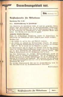 Verordnungsblatt des Reichsstudentenführers 19400720 Seite: 23