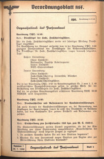 Verordnungsblatt des Reichsstudentenführers 19400720 Seite: 29