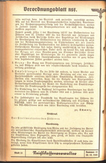 Verordnungsblatt des Reichsstudentenführers 19401030 Seite: 22