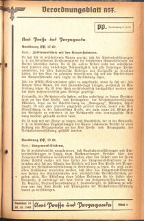 Verordnungsblatt des Reichsstudentenführers 19401030 Seite: 71