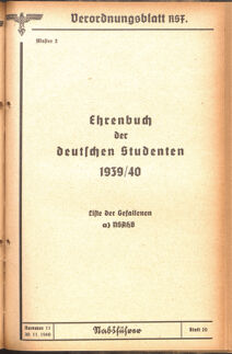 Verordnungsblatt des Reichsstudentenführers 19401130 Seite: 13