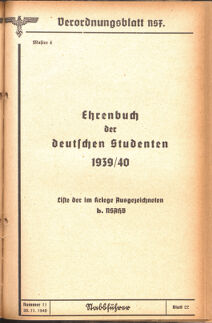 Verordnungsblatt des Reichsstudentenführers 19401130 Seite: 17