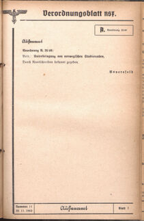 Verordnungsblatt des Reichsstudentenführers 19401130 Seite: 51