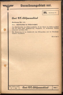 Verordnungsblatt des Reichsstudentenführers 19410115 Seite: 121