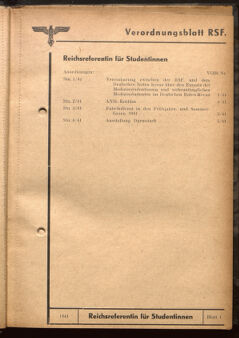 Verordnungsblatt des Reichsstudentenführers 19410115 Seite: 19