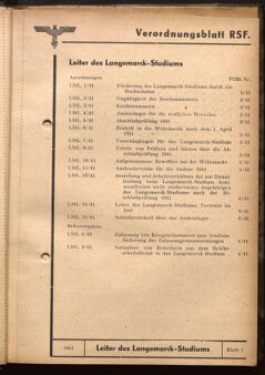 Verordnungsblatt des Reichsstudentenführers 19410115 Seite: 21