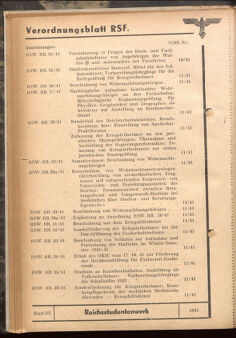 Verordnungsblatt des Reichsstudentenführers 19410115 Seite: 52