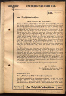 Verordnungsblatt des Reichsstudentenführers 19410115 Seite: 55