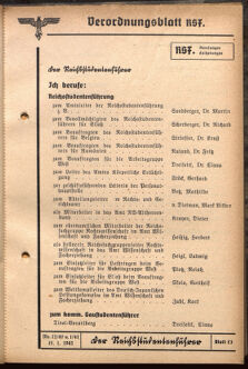 Verordnungsblatt des Reichsstudentenführers 19410115 Seite: 59