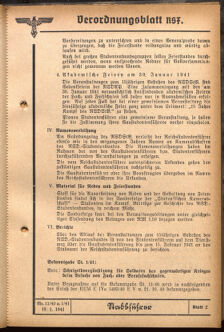 Verordnungsblatt des Reichsstudentenführers 19410115 Seite: 69