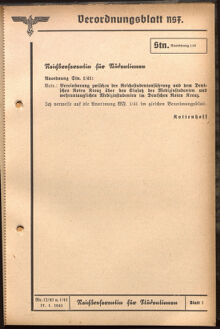 Verordnungsblatt des Reichsstudentenführers 19410115 Seite: 81