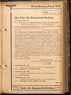 Verordnungsblatt des Reichsstudentenführers 19410215 Seite: 25