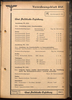 Verordnungsblatt des Reichsstudentenführers 19410215 Seite: 33