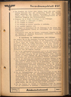 Verordnungsblatt des Reichsstudentenführers 19410215 Seite: 45