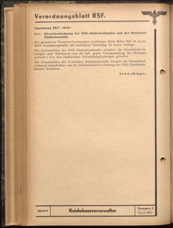 Verordnungsblatt des Reichsstudentenführers 19410315 Seite: 18