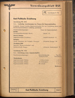 Verordnungsblatt des Reichsstudentenführers 19410315 Seite: 33