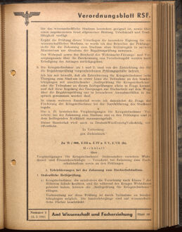 Verordnungsblatt des Reichsstudentenführers 19410315 Seite: 41