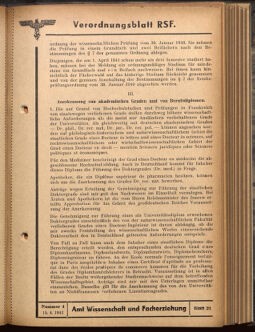 Verordnungsblatt des Reichsstudentenführers 19410415 Seite: 41