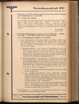 Verordnungsblatt des Reichsstudentenführers 19410415 Seite: 43