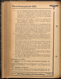 Verordnungsblatt des Reichsstudentenführers 19410415 Seite: 44