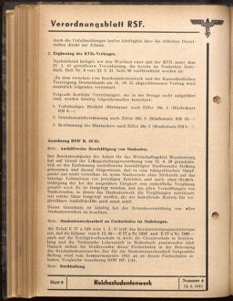 Verordnungsblatt des Reichsstudentenführers 19410415 Seite: 56