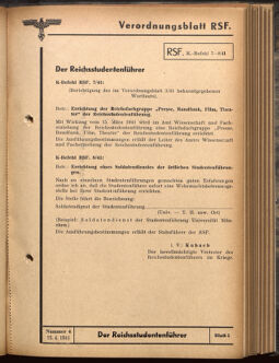 Verordnungsblatt des Reichsstudentenführers 19410415 Seite: 7