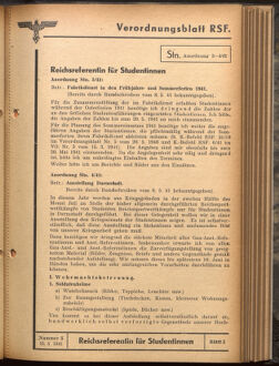 Verordnungsblatt des Reichsstudentenführers 19410515 Seite: 17